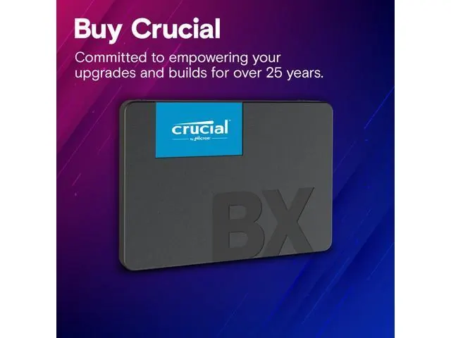 Crucial BX500: 2 ТБ, 2,5", SATA, 3D NAND