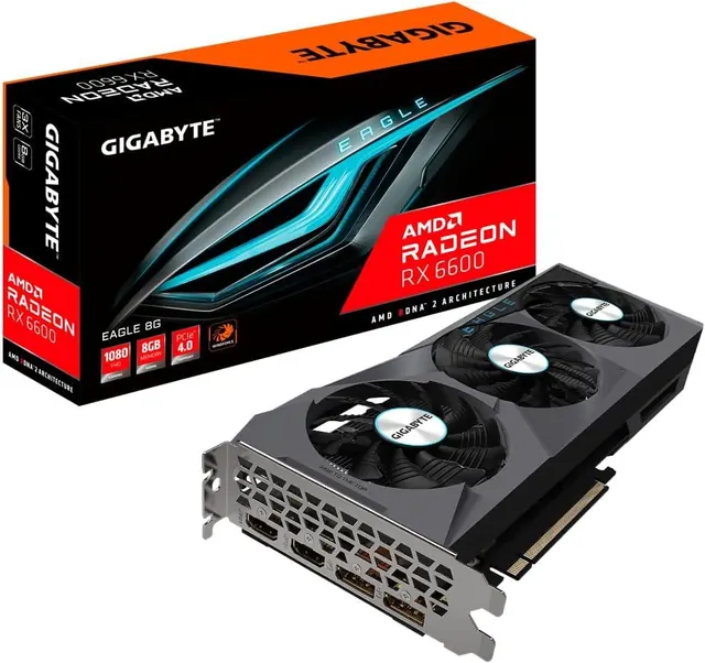 Gigabyte GV-R66EAGLE-8GD: Radeon RX 6600, 8 ГБ GDDR6, 128-бит