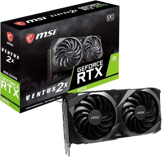 MSI GeForce RTX 3070 VENTUS 2X OC: 8 ГБ GDDR6, 256-бит, PCI Express 4.0