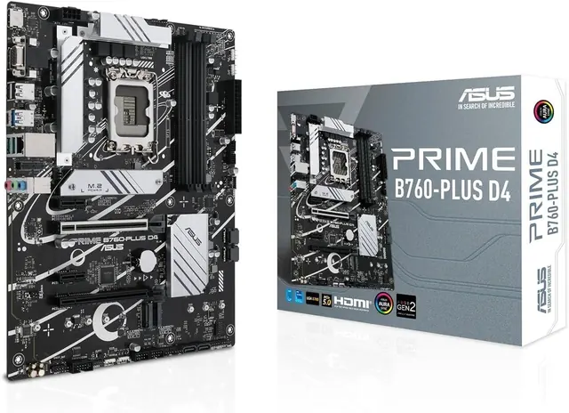 ASUS PRIME B760-PLUS D4: ATX, LGA 1700, DDR4, PCIe 5.0