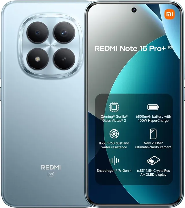 Смартфон Redmi Note 15 Pro Plus 5G 12/512 ГБ, синий