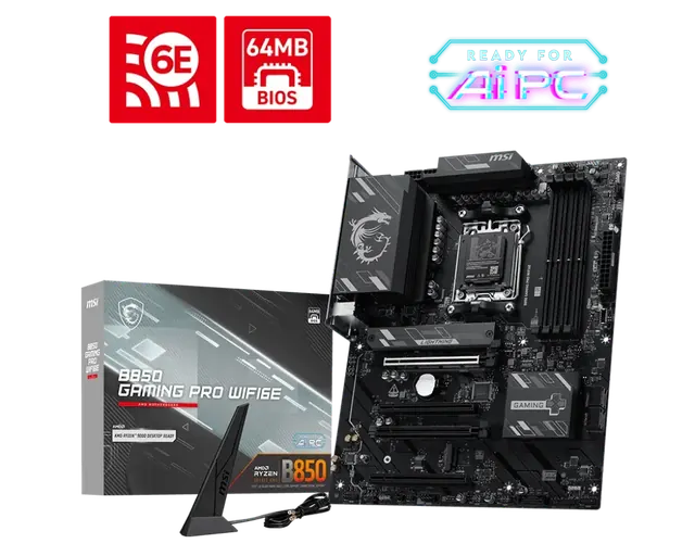 MSI B850 GAMING PRO WIFI6E: ATX, DDR5, Wi‑Fi 6E, AM5