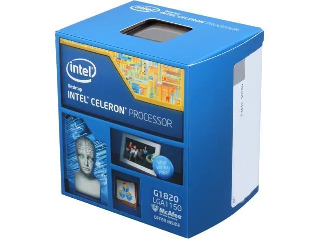 Intel Celeron G1820: 2,7 ГГц, LGA 1150, 53 Вт