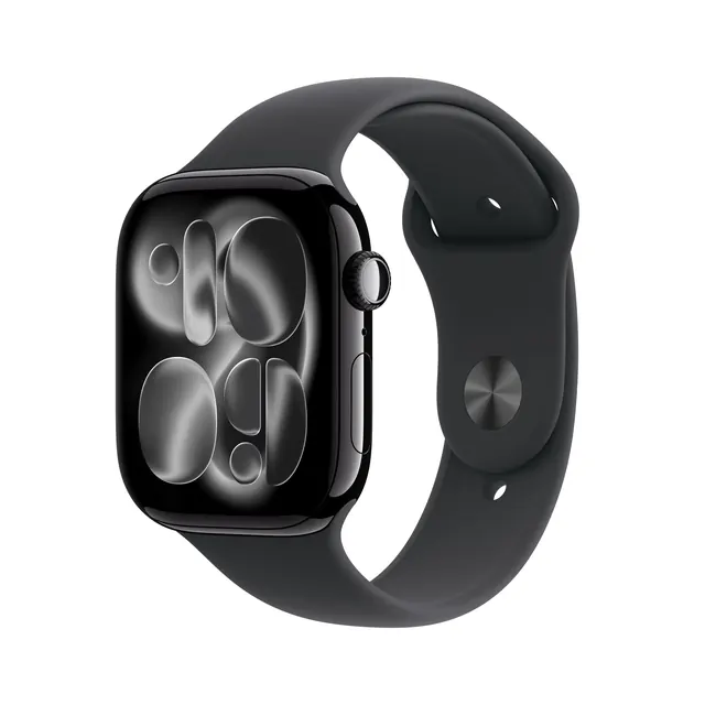 Apple Watch Series 11 GPS 46 мм в черном алюминиевом корпусе с черным спортивным ремешком M/L
