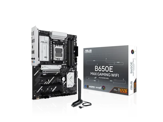 ASUS B650E MAX GAMING WIFI: ATX, AMD AM5, Wi‑Fi 6E, PCIe 5.0