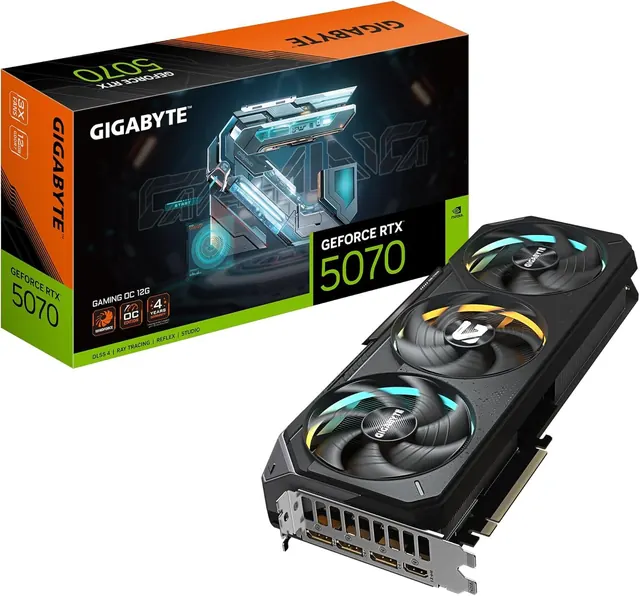 Gigabyte GeForce RTX 5070 GAMING OC 12G: 12 ГБ GDDR7, 192-бит, PCIe 5.0