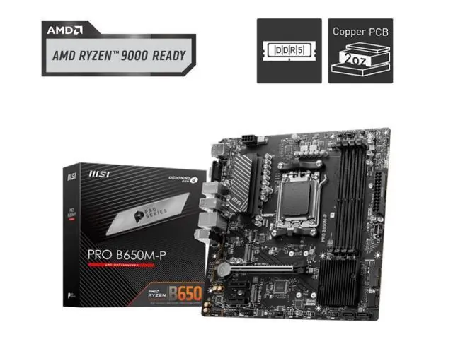 MSI PRO B650M-P: Micro ATX, DDR5, 2.5G LAN, Gen4 M.2