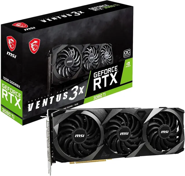 MSI GeForce RTX 3080 Ti VENTUS 3X OC: 12 ГБ GDDR6X, 320-бит, HDMI 2.1/3x DisplayPort 1.4a