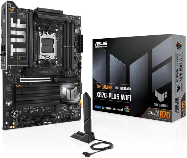ASUS TUF GAMING X870-PLUS WIFI: ATX, AMD AM5, DDR5, Wi‑Fi 7