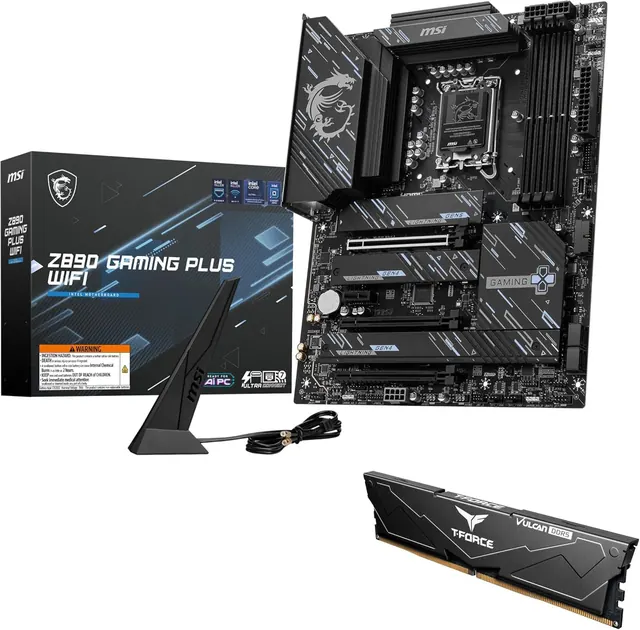 MSI Z890 GAMING PLUS WIFI: ATX, DDR5, PCIe 5.0, Wi‑Fi 7, Thunderbolt 4, 16 ГБ DDR5