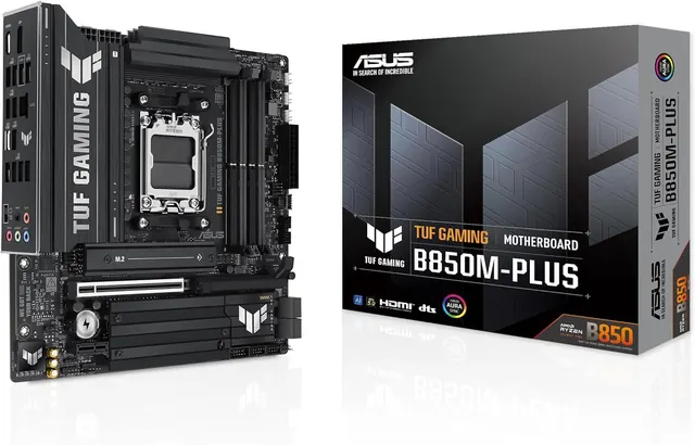 ASUS TUF Gaming B850M-PLUS: AMD AM5, DDR5, PCIe 5.0, 3x M.2