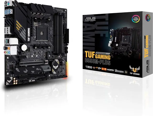ASUS TUF GAMING B550M-PLUS: Micro ATX, AMD AM4, PCIe 4.0, 2.5 Gb LAN