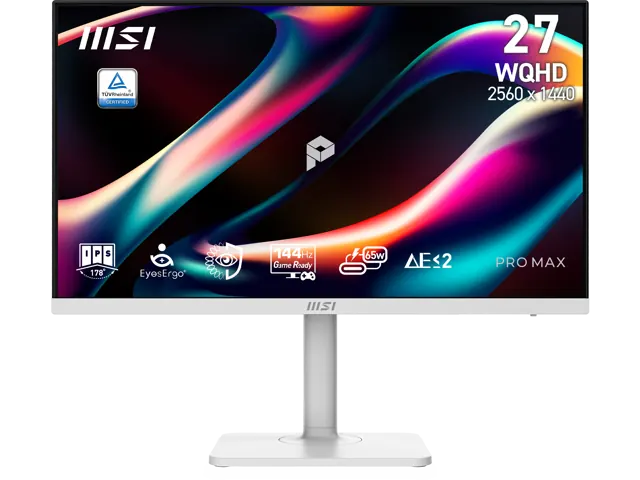 MSI PRO MAX 271QPHW E14: 27", WQHD 2560 × 1440, 144 Гц, белый