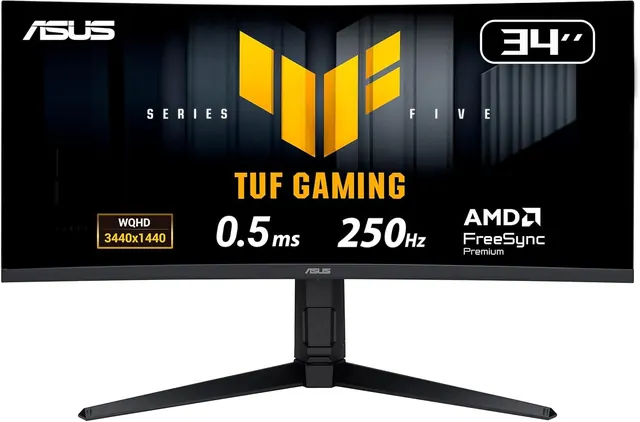 ASUS TUF Gaming VG34WQML5A: 34", 3440 × 1440, 250 Гц, изогнутый экран