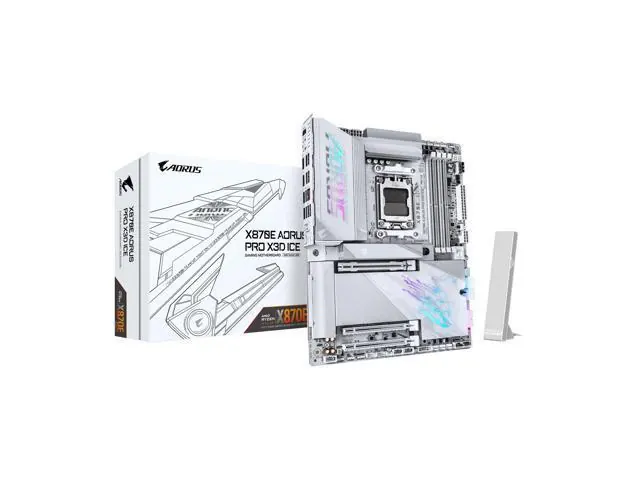 Gigabyte X870E AORUS PRO X3D ICE: AM5, ATX, DDR5, Wi‑Fi 7