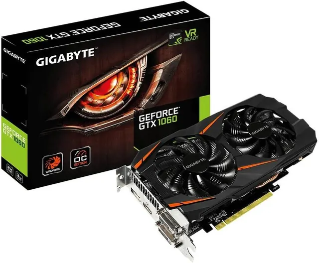 Gigabyte GeForce GTX 1060 WINDFORCE OC: 3 ГБ GDDR5, ATX