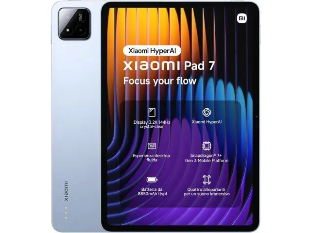 Xiaomi Pad 7 8/256 ГБ Wi‑Fi, синий — 11,2" 3.2K, 144 Гц