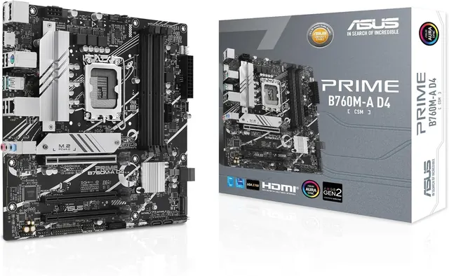 ASUS PRIME B760M-A D4-CSM: Intel B760, LGA 1700, DDR4, mATX