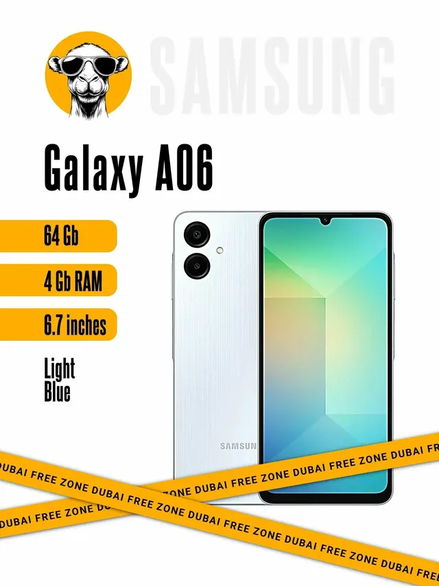 Samsung Galaxy A06: 4/64 ГБ, 6,7 дюйма, светло-голубой