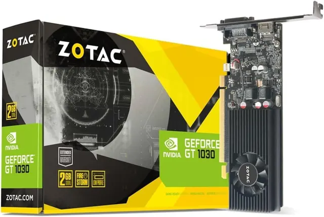 ZOTAC GeForce GT 1030: 2 ГБ, LOW PROFILE, ZT-P10300A-10L