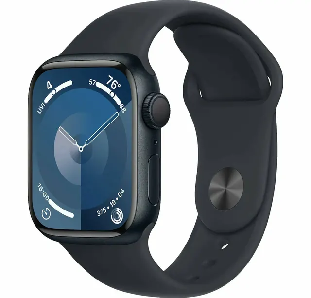 Apple Watch Series 9: 41 мм, GPS, алюминиевый корпус, чёрный