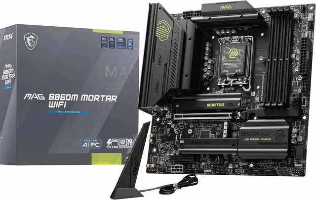 MSI MAG B860M MORTAR WIFI: mATX, LGA 1851, DDR5, Wi‑Fi 7
