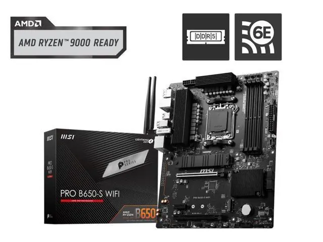 MSI PRO B650-S WIFI: ATX, DDR5, Wi‑Fi 6E, 2.5G LAN