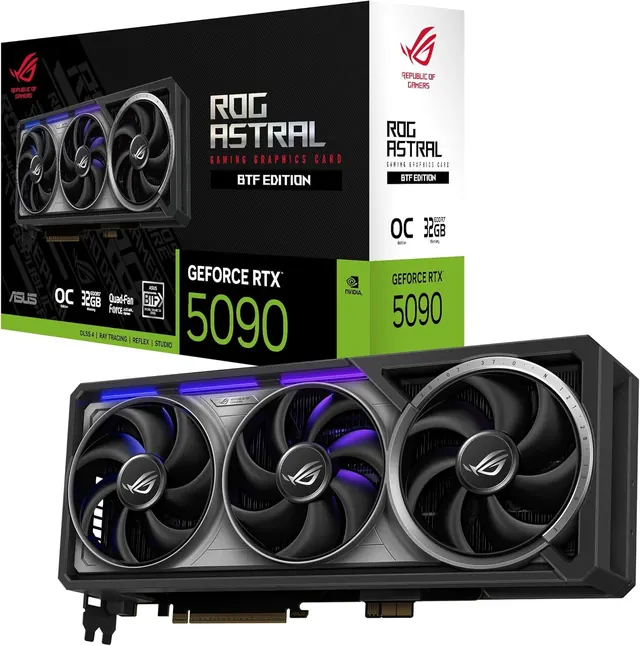 ASUS ROG Astral RTX 5090 BTF OC: 32 ГБ GDDR7, NVIDIA GeForce RTX 5090
