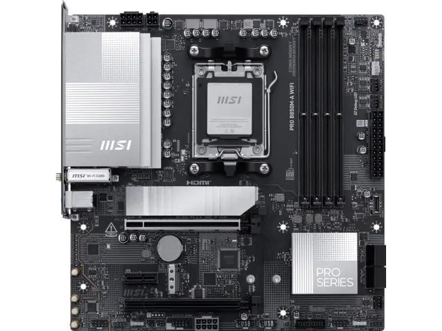 MSI PRO B850M-A WIFI: Micro ATX, AMD B850, Wi‑Fi 7
