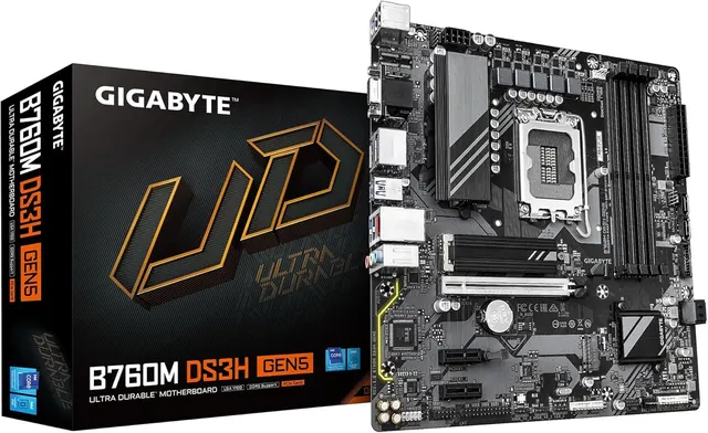 Gigabyte B760M DS3H GEN5: DDR5, PCIe 5.0 x16, 2x M.2 PCIe 4.0, 2.5GbE