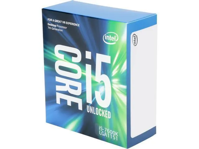 Intel Core i5-7600K: 3,8–4,2 ГГц, LGA 1151, Intel HD Graphics 630