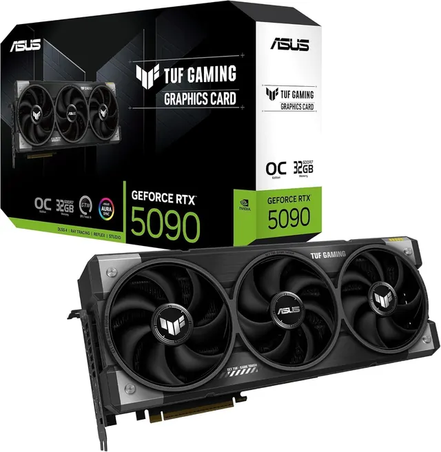 ASUS TUF Gaming GeForce RTX 5090 OC Edition: 32 ГБ GDDR7, PCIe 5.0, серая