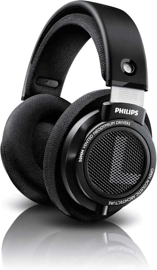 Philips SHP9500 — полноразмерные открытые Hi‑Fi наушники, 50 мм, 32 Ом