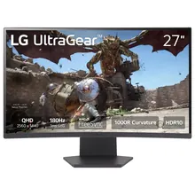 LG 27GS60QC-B: 27", QHD 2560×1440, 180 Гц, изогнутый экран, черный