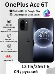 OnePlus Ace 6T: 12/256 ГБ, 5G, синий