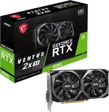 MSI GeForce RTX 3050 VENTUS 2X XS OC: 8 ГБ GDDR6, 128-бит, Boost 1807 МГц