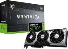 MSI GeForce RTX 5070 Ti VENTUS 3X OC: 16 ГБ GDDR7, PCIe 5.0, Silver