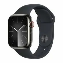 Apple Watch Series 9: 41 мм, GPS, графит, ремешок Midnight M/L