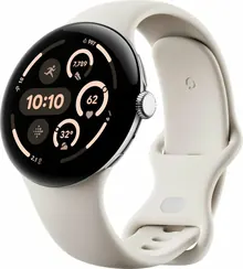 Google Pixel Watch 3: 45 мм, Wi‑Fi, Polished Silver/Porcelain