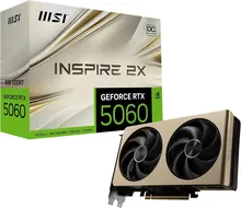 MSI RTX 5060 8G INSPIRE 2X OC: 8 ГБ GDDR7, 2535 МГц, 3 x DisplayPort 2.1b, HDMI 2.1b