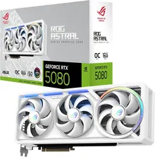 ASUS ROG Astral GeForce RTX 5080: 16 ГБ GDDR7, White OC, PCIe 5.0
