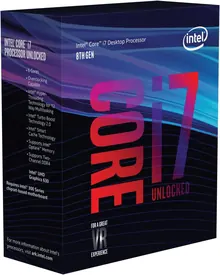 Intel Core i7-8700K: 6 ядер, до 4,70 ГГц Turbo, 12 МБ кэш