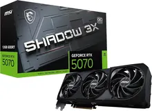 MSI GeForce RTX 5070 SHADOW 3X OC: 12 ГБ GDDR7, 192-бит, PCI Express 5.0
