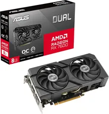 ASUS Dual Radeon RX 7600 EVO OC Edition: 8 ГБ GDDR6, boost до 2715 МГц, 3x DisplayPort 1.4a, HDMI 2.1