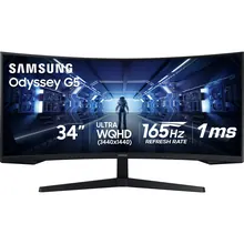 Samsung Odyssey G55T: 34", Ultra WQHD, 165 Гц, изогнутый экран