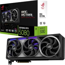 ASUS ROG Astral GeForce RTX 5080 OC: 16 ГБ GDDR7, PCIe 5.0 x16, 2x HDMI 2.1b, 3x DisplayPort 2.1a