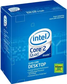 Intel Core 2 Quad Q9400: 2,66 ГГц, 4 ядра, 6 МБ L2, LGA775