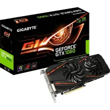 Gigabyte GV-N1060G1 GAMING-6GD: 6 ГБ GDDR5, NVIDIA GeForce GTX 1060, DVI HDMI 3xDisplayPort