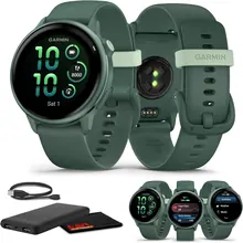 Смарт-часы Garmin Vivoactive 6 с AMOLED-дисплеем, GPS и Bluetooth, зеленые