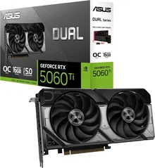 ASUS DUAL-RTX5060TI-O16G: GeForce RTX 5060 Ti, 16 ГБ GDDR7, OC Edition